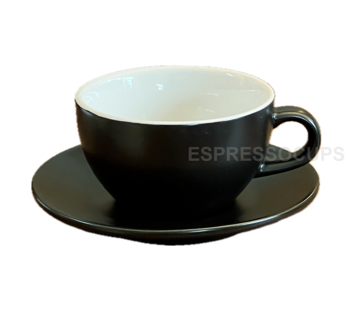 "TULIPANO" 300ml Latte Cups (L) - black matte